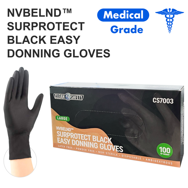NVBLEND™ BLACK NITRILE VINYL BLEND DISPOSABLE GLOVE – CleanSafety