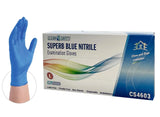 SUPERB BLUE NITRILE EXAM GLOVE