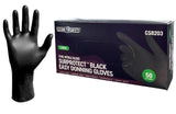 BLACK 8 Mil 12 Inch NITRILE/VINYL BLEND EASY DONNING DISPOSABLE GLOVE